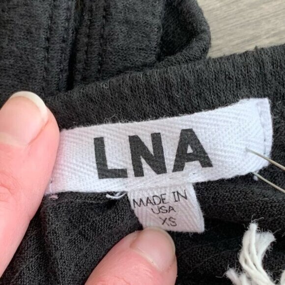 LNA Revolve Fiji Tank Dress High Low Sleeveless Gauze lightweight Black Size XS - Picture 10 of 12